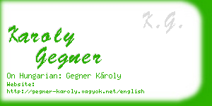 karoly gegner business card